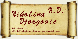 Nikolina Đorgović vizit kartica